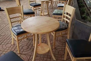 Nội thất gỗ , bàn ghế cafe trà sữa ..... rẻ đẹp , mới 100%.