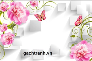 tranh gạch 3d vườn hao.