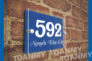 Biển số nhà mica 2 lớp mang vẻ đẹp hiện đại