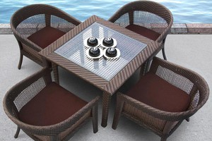 Bàn ghế cafe, ghế cafe  mây nhựa LT102 