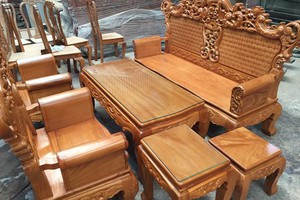 Bộ bàn ghế kiểu Hoàng Gia gỗ cao cấp 6 món