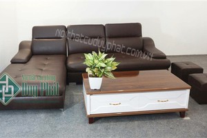 sofa góc gật gù bọc da hàn quốc mới 100%