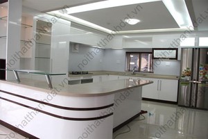 Tủ bếp Acrylic không đường line An Cường Giá xuất xưởng