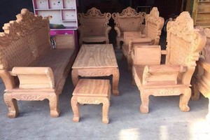 Bộ bàn ghế hoàng gia gỗ g.õ đ.ỏ.