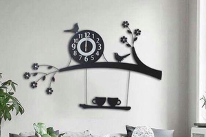 Đồng hồ trang trí chim sẻ tình yêu M8009