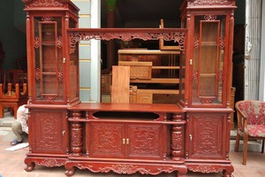 Kệ TiVi kệ kính 2 bên.