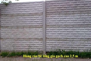 Hàng rào bê tông đúc sẵn - sản phẩm công nghệ châu Âu