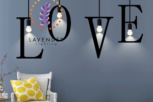 Đèn thả chao sắt hình chữ cái TH215