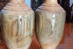 Cặp lộc bình Đa sắc gỗ Thủy Tùng