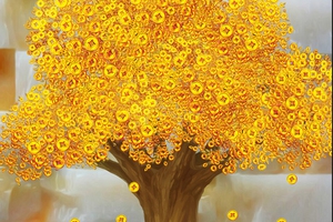 tranh gạch 3d cấy kim tiền.