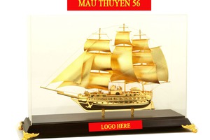 Moo hình thuyền Thuận buồm xuôi gió mạ vàng