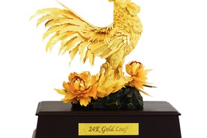 Gà trống dát vàng 24k