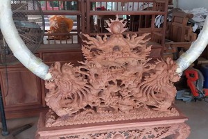 kệ giá ngà gỗ hương kích thước ngang 120cmx45x35x18cm