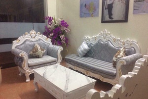 Sofa tân cổ điển - 8 màu bạc/nâu/lông chuột