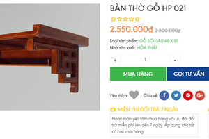 bàn thờ gỗ  hp021