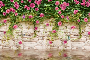 Gạch tranh hoa hồng