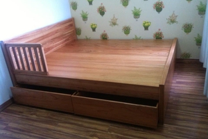 giường gỗ xoan mộc 