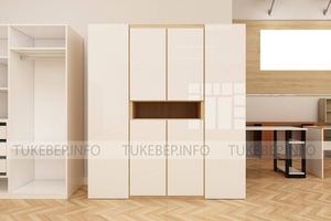 Tủ quần áo tay nắm âm tiện dụng