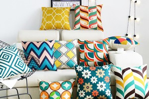 Bộ Gối Tựa Lưng Gối Sofa Hoa Văn Màu PA9170