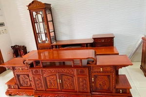 Kệ tivi sừng trâu gỗ hương đá