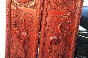 Tranh cá chép trông trăng ( lý ngư vọng nguyệt )