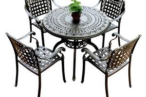 Bàn ghế nhôm đúc cao cấp 