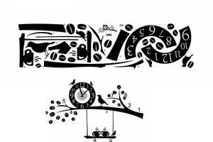 Đồng Hồ Dán Tường Cành Chim