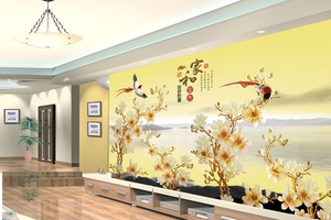 tranh gạch 3d phòng khách .