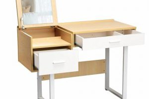 Bàn trang điểm màu nâu