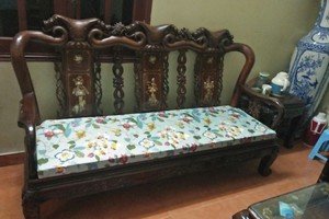 Đệm Ghế Vải Hoa Văn