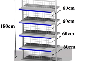 Kệ trưng bày hàng siêu thị đôi (giữa nhà) 90 x 180