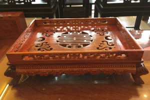 Khay Trà Gỗ Có Mâm Thay Nước Tiện Lợi