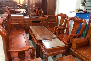 Bộ bàn ghế minh quốc triện gỗ g.õ đỏ