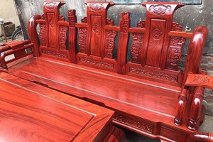 Bộ bàn ghế tần thủy hoàng gỗ hươ.ng đỏ nam phi.