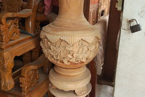 Lục Bình Kiểu Củ Tỏi ( Gỗ Xà Cừ ) ( Các Kích Thước ).