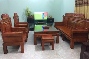 Bộ bàn ghế giá cổ phù dung gỗ hư.ơng đá.