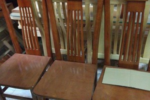 ​Bộ Bàn Ghế Ăn ( Gỗ Trẹo ) Loại bàn xoay - kính.