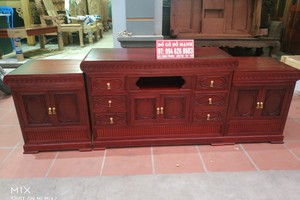 Kệ tivi kệ mâm gỗ hư.ơng đỏ.