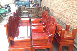 Bộ bàn ghế như ý hộp voi gỗ tràm 2m2 và 2m4.