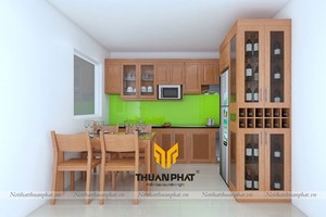 Tủ bếp gỗ xoan đào