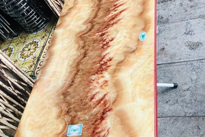 Bàn chữ nhật mặt compusite