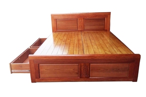 Giường ngủ gỗ tự nhiên hiện đại 2020