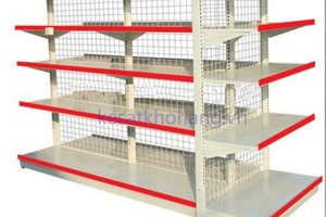 kệ đôi siêu thị áp tường 