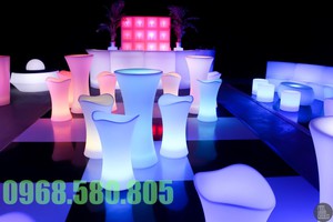 LED Phát Sáng Cube,bàn led phát sáng, ghế led cafe
