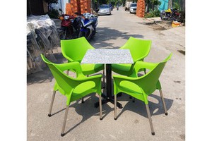 Bộ bàn ghế cafe nhựa PISA giá tại xưởng