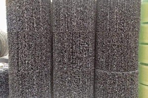 Đá trụ cao su tạo sọc Inox 120x100