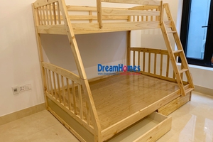 Giường 2 Tầng GT 230 Xuất Khẩu - Màu Tự Nhiên