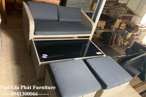 Bộ Sofa nhựa mây đan