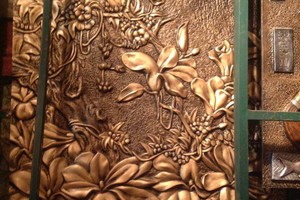 Tranh phù điêu hoa lá giả đồng