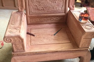 Bộ bàn ghế giá cổ phù dung gỗ hương đá.